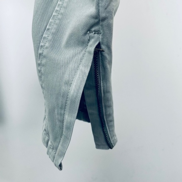 Anthropologie Pants Sz 27 Women’s Moto Utility Trouser Skinny Sage Green - Picture 7 of 13